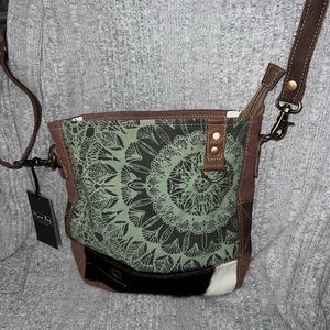 Myra canvas and hairon bag